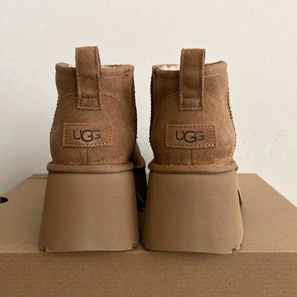 UGG Classic Ultra Mini New Heights Boots Chestnut USA Women Size 11/UK 9/EU 42 - Picture 9 of 12